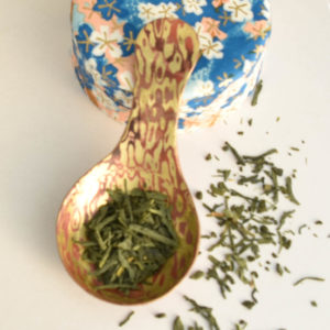 Cuillère à thé vert en mokume gane cuivre laiton Tea spoon japon damas japonais