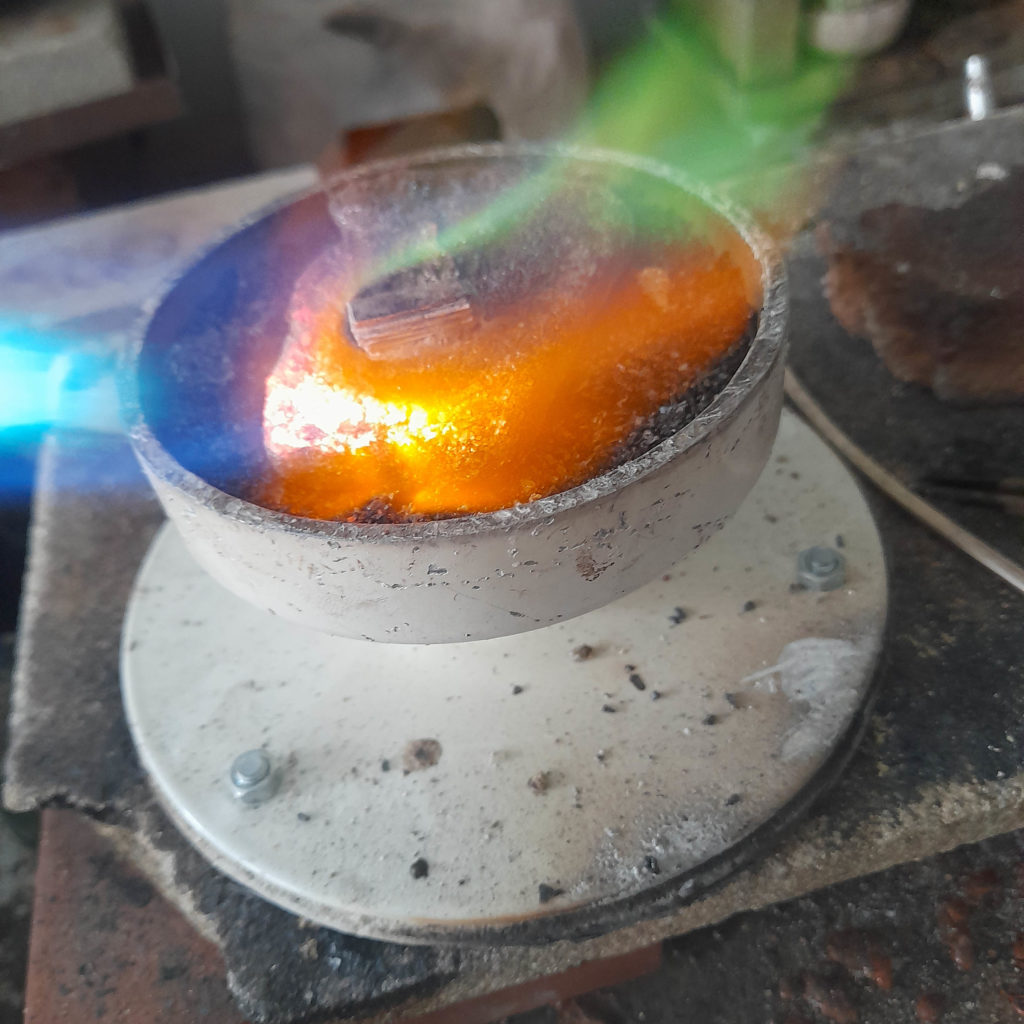 fabrication de mokumé gané au chalumeau technique japonaise unique lyon Puygrenier 