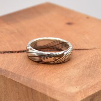 Bague Mokume-gane Argent Cuivre