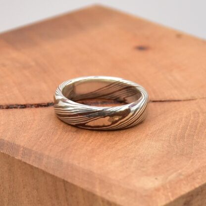 Bague Mokume-gane Argent Cuivre