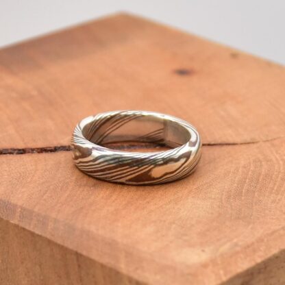Bague Mokume-gane Argent Cuivre – Image 2