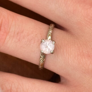 Bague quartz rose