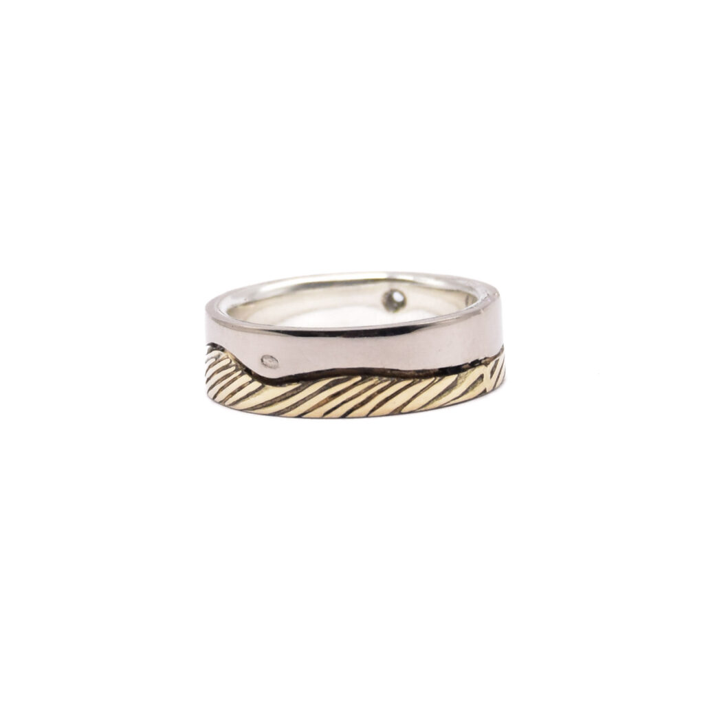 Antoine Puygrenier Artisan bijoutier Joaillier Alliance bague unique damas personnalisée aigue-marine pierre paysage